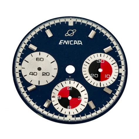 ENICAR chronograph dial