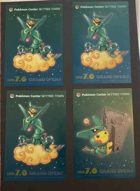 Rayquaza Poncho Pikachu Pokemon Center Skytree Town Clear Card