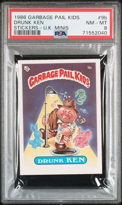 1986 Garbage Pail Kids Series 1 Uk Minis Drunk Ken Psa