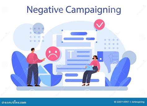 Negative Campaigning Brand Negative Reputation Stock Vector