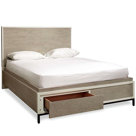 Spencer Queen Storage Bed Grayparchment High Fashion Home