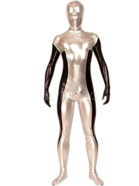 Shiny Metallic Zentai Suit Halloween Full Bodysuit Halloween Full