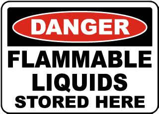 Flammable Warning Signs - Save 10% Instantly