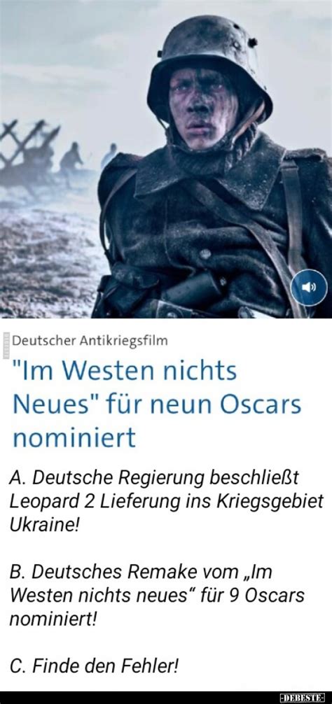 Im Westen Nichts Neues Für Neun Oscars Nominiert Debestede