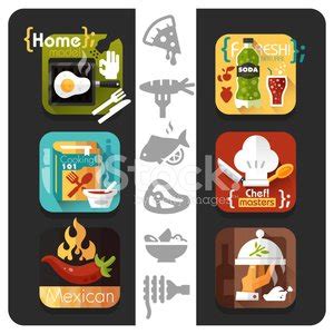 Food Icons Flat Series Stock Clipart Royalty Free Freeimages