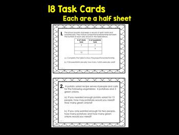 Ratio And Proportion Task Cards By The Positive Math Classroom By Amy