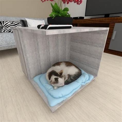 Casinha Caminha Para Gato Rodinhas Mdf Rustico MadeiraMadeira