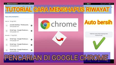 Tutorial Cara Menghapus Riwayat Pencarian Di Google Chrome Youtube