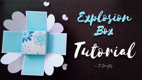 Explosion Box Tutorial Mini Handmade S Crafts Easy Explosion Box