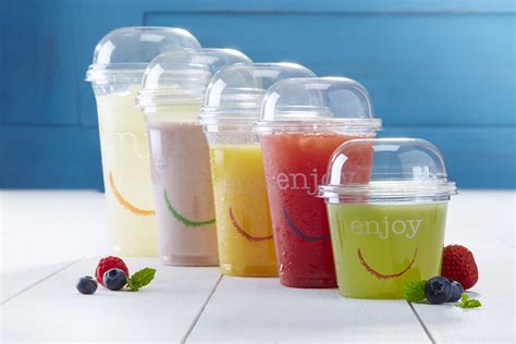 Enjoy RPET Cups with Dome Lid/1000s. Perfect for a range of cold drinks