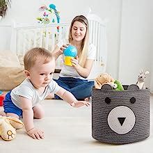 Amazon MELLBAY Cotton Rope Storage Basket Cute Bear Basket With