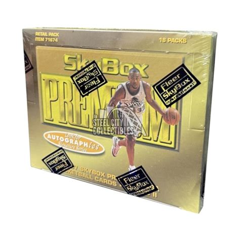 1996 97 Skybox Premium Series 2 Basketball 18 Pack Retail Box Steel