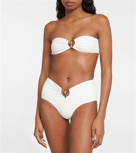 Christopher Esber Hook Embellished Bandeau Bikini Top Christopher Esber