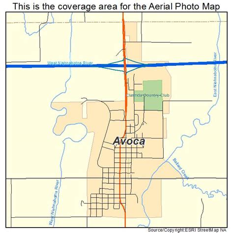 Aerial Photography Map of Avoca, IA Iowa