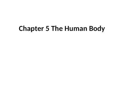 Ppt Chapter 5 The Human Body Dokumen Tips