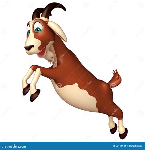 Fun Goat Funny Cartoon Character Royalty Free Illustration