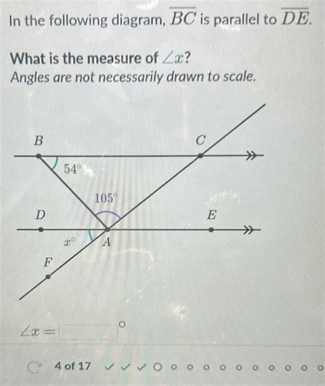 Solved In The Following Diagram Overline BC Is Parallel To Overline