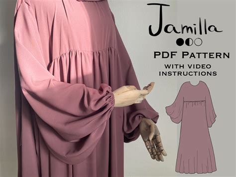 Sewing Pattern Abaya JAMILLA Etsy