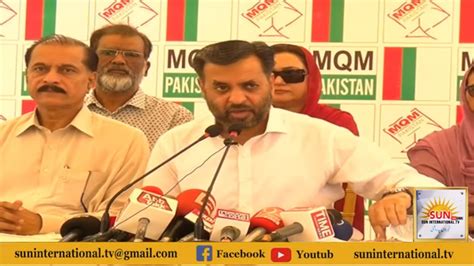 Mqm Leader Mustafa Kamal Press Conference Youtube