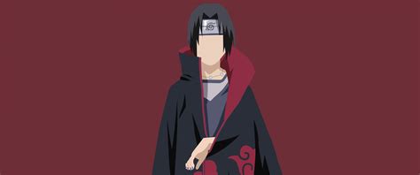 Itachi Uchiha Wallpaper 4K, Faceless, Naruto, Minimal art, 5K