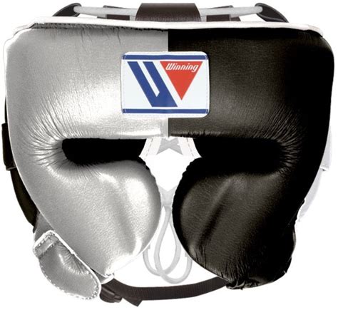 Winning Cheek Protector Headgear - Silver · Black – WJapan Boxing