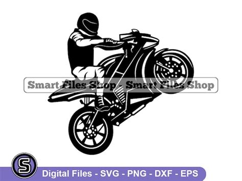 Dirt Bike Silhouette Wheelie
