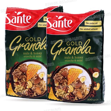 LOT DE 2 GOLD GRANOLA NOIX MIEL 300G SANTE Aswak Assalam