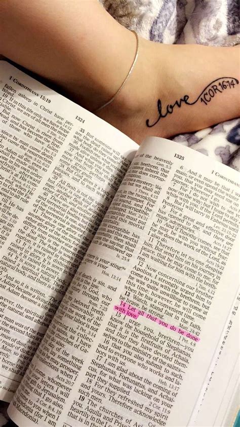 My tattoo.. “Let all that you do be done with love.” ‭‭I Corinthians‬ ‭16:14‬ ‭ | Cute tattoos ...