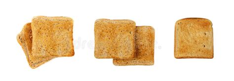 Bread Toasts Isolated Toasted Sandwich Square Slices Loaf Pieces For