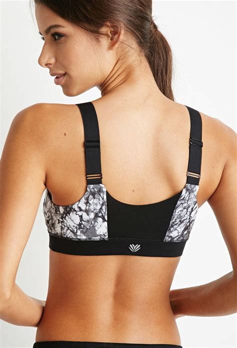 Forever 21 High Impact Marble Print Sports Bra Active Wear For Women Printed Sports Bra