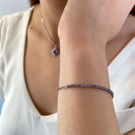 Pulsera Amatistas Masse Silver