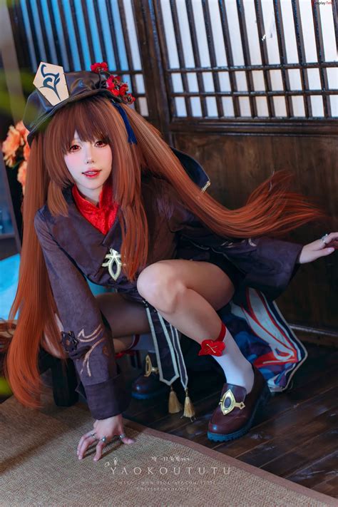 Ovo Yaokoututu Cosplay Hutao Genshin Impact Photos And