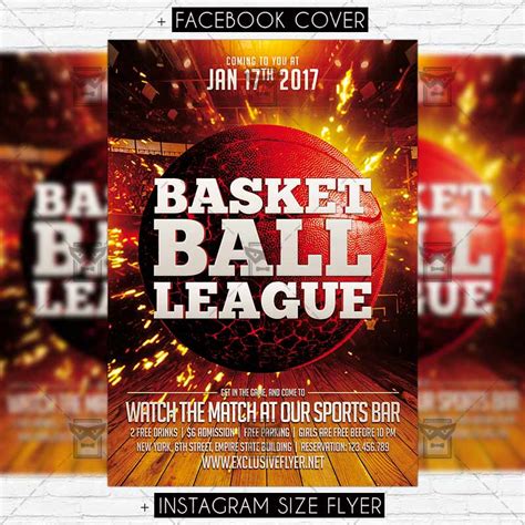 Basketball League Premium Flyer Template Exclsiveflyer Free And