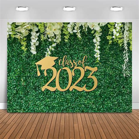 Buy Moca Class Of Graduation Backdrop Green Leaves Flowers