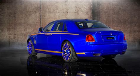 Mansory Rolls Royce Ghost Upgrades In White And Electric Blue Gold