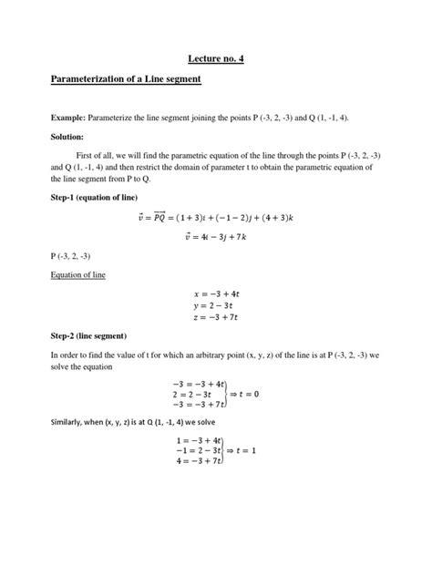 Lec 4 Equation of Plane | PDF | Plane (Geometry) | Equations