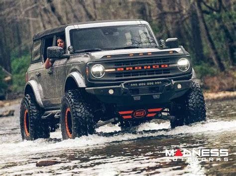 Ford Bronco Front Bumper Steel Bender Textured Black Havoc