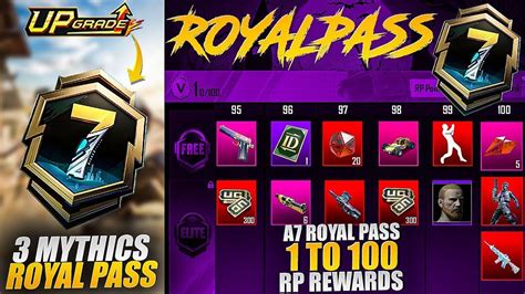 A7 Royal Pass 1 To 100 Rp Rewards A7 Mythic Outfits Upgradable Gun