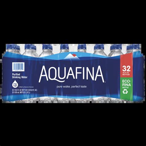 Aquafina Purified Bottled Drinking Water 16 9 Oz 32 Pack Bottles