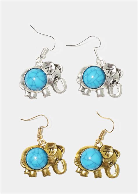 Turquoise Elephant Earrings Shop Miss A