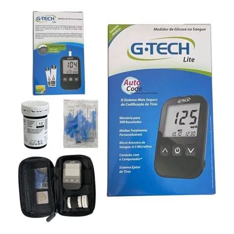 Aparelho De Medir Diabetes G Tech Lite Kit Completo Glicose Mercadolivre