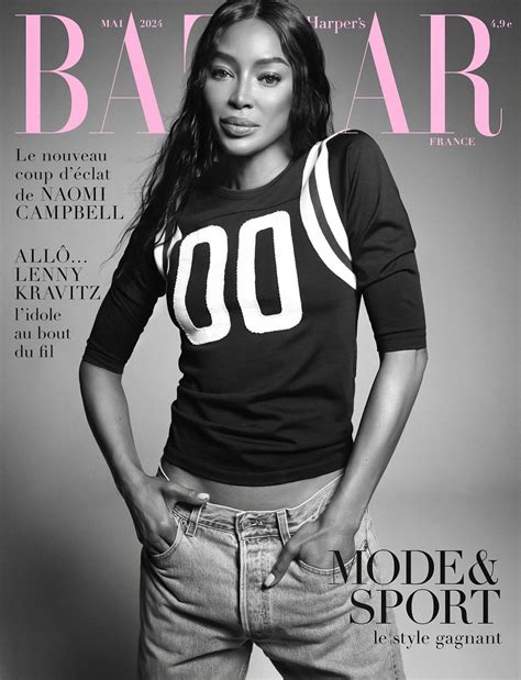 Naomi Campbell Covers Harpers Bazaar France May 2024 By Karim Sadli