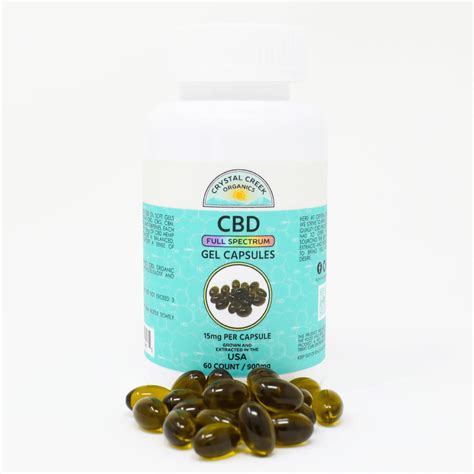 Cbd Full Spectrum Gel Capsules Crystal Creek Organics