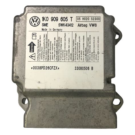 Vw Golf Airbag Ecu 1k0909605t 5wk43412 Crash Data Reset