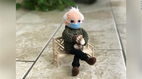 Crocheted Doll Of Viral Bernie Sanders Inauguration Meme Raises More