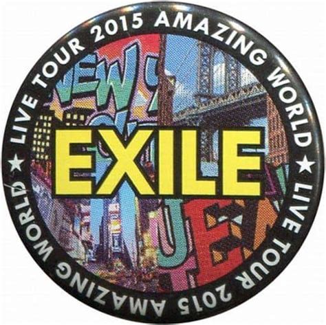 駿河屋 Exile文字イエロー縁ブラック背景ny Amazing World 缶バッジ 「exile Live Tour 2015