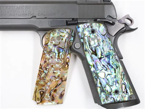 1911 Gun Grips Abalone Mother Of Pearl
