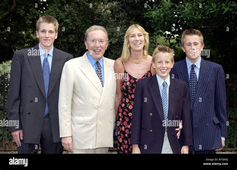 Sir David Frost With Wife Lady Carina And Their Sons Wilfred Miles And George At Their Summer