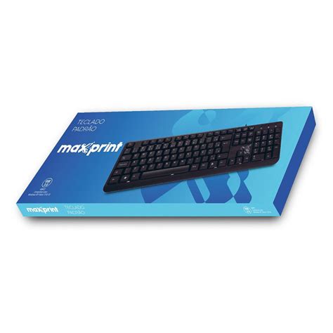 Teclado USB Padrao Preto Maxprint 608145