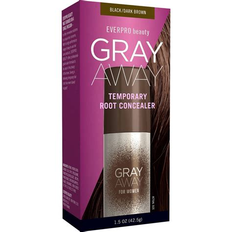 Everpro Gray Away Temporary Hair Color Root Concealer Spray Black Dark